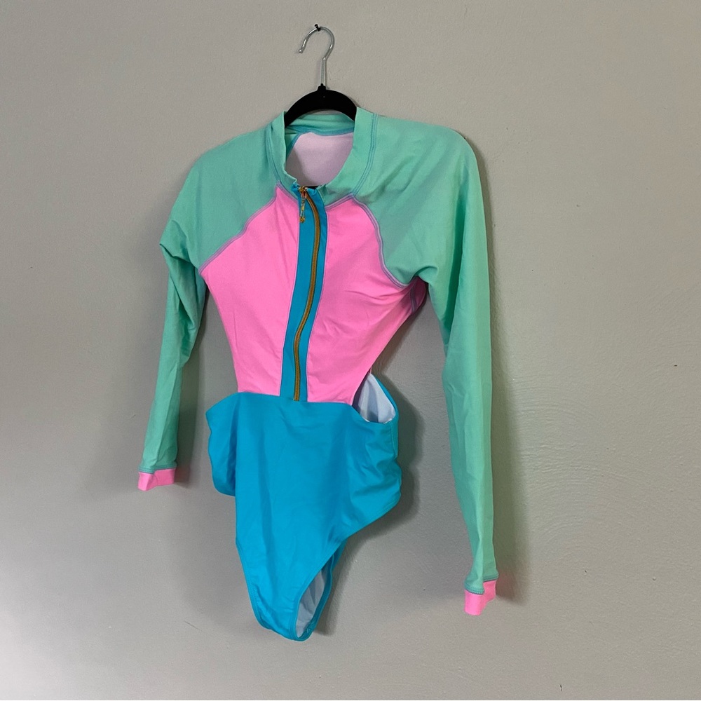 80s style one piece swimsuit